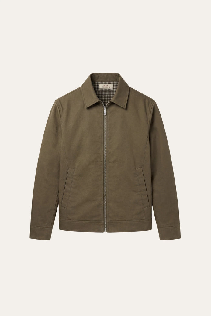 Herren Leichte Reißverschlussjacke mit spitzem Kragen
