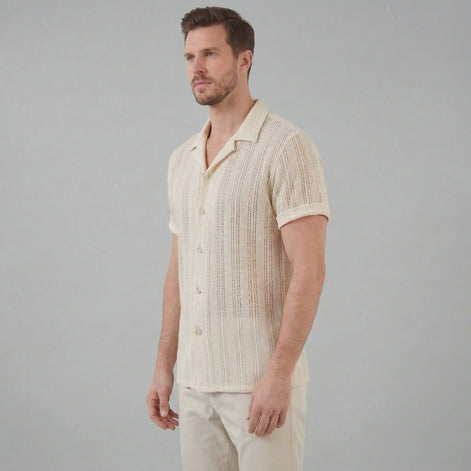 Herren Leichtes Hemd Mit Knöpfen Für Den Sommer