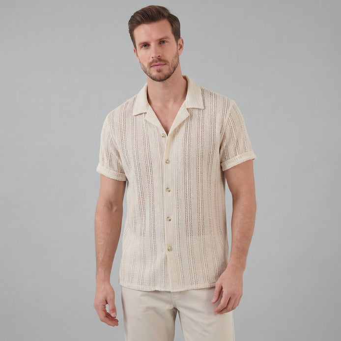 Herren Leichtes Hemd Mit Knöpfen Für Den Sommer