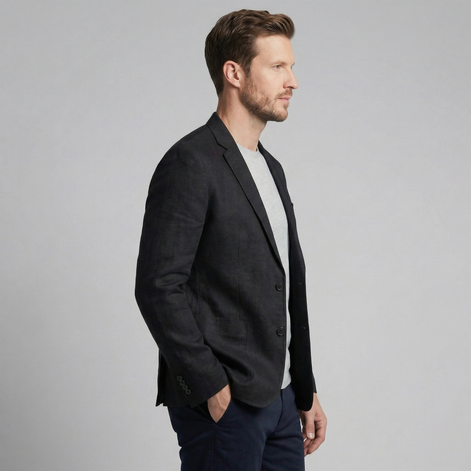 Herren Leinen Blazerjacke