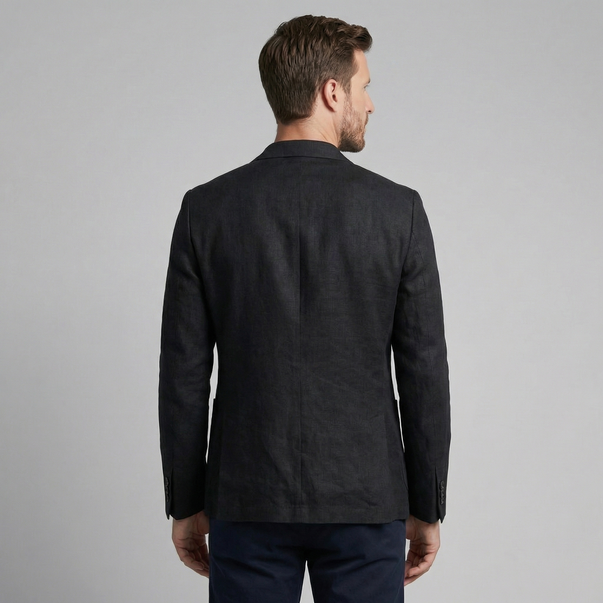 Herren Leinen Blazerjacke