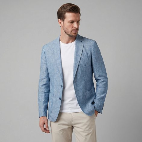 Herren Leinen Blazerjacke