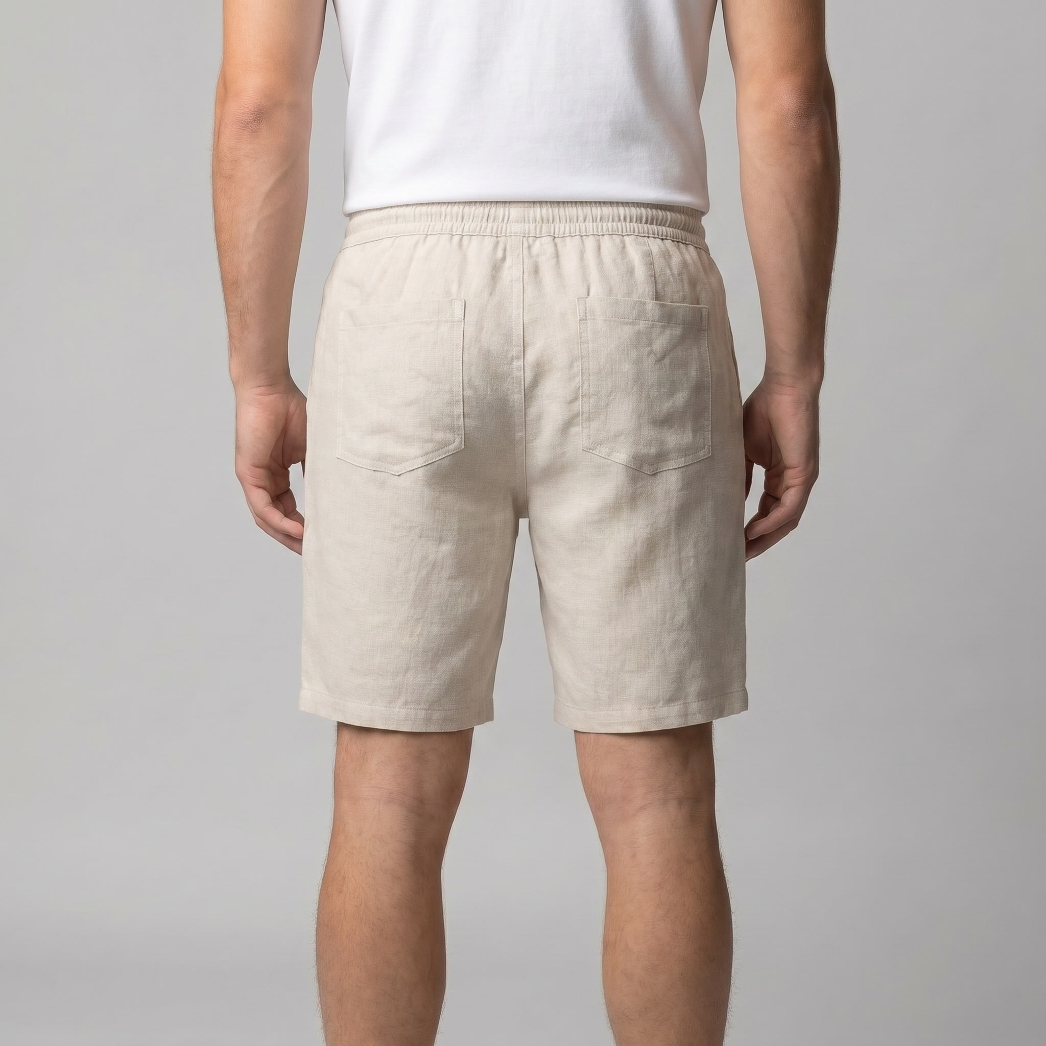 Herren Leinen Freizeitshorts