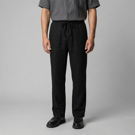 Herren Leinen Slim Fit Hose