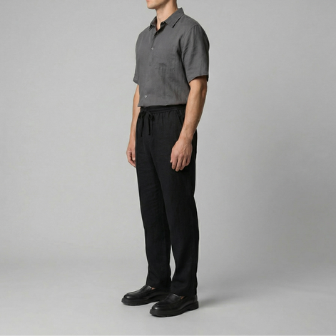 Herren Leinen Slim Fit Hose