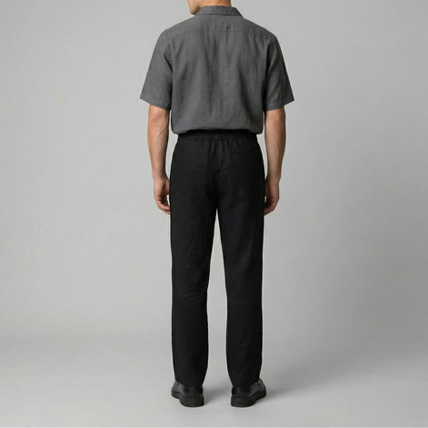 Herren Leinen Slim Fit Hose