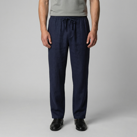 Herren Leinen Slim Fit Hose