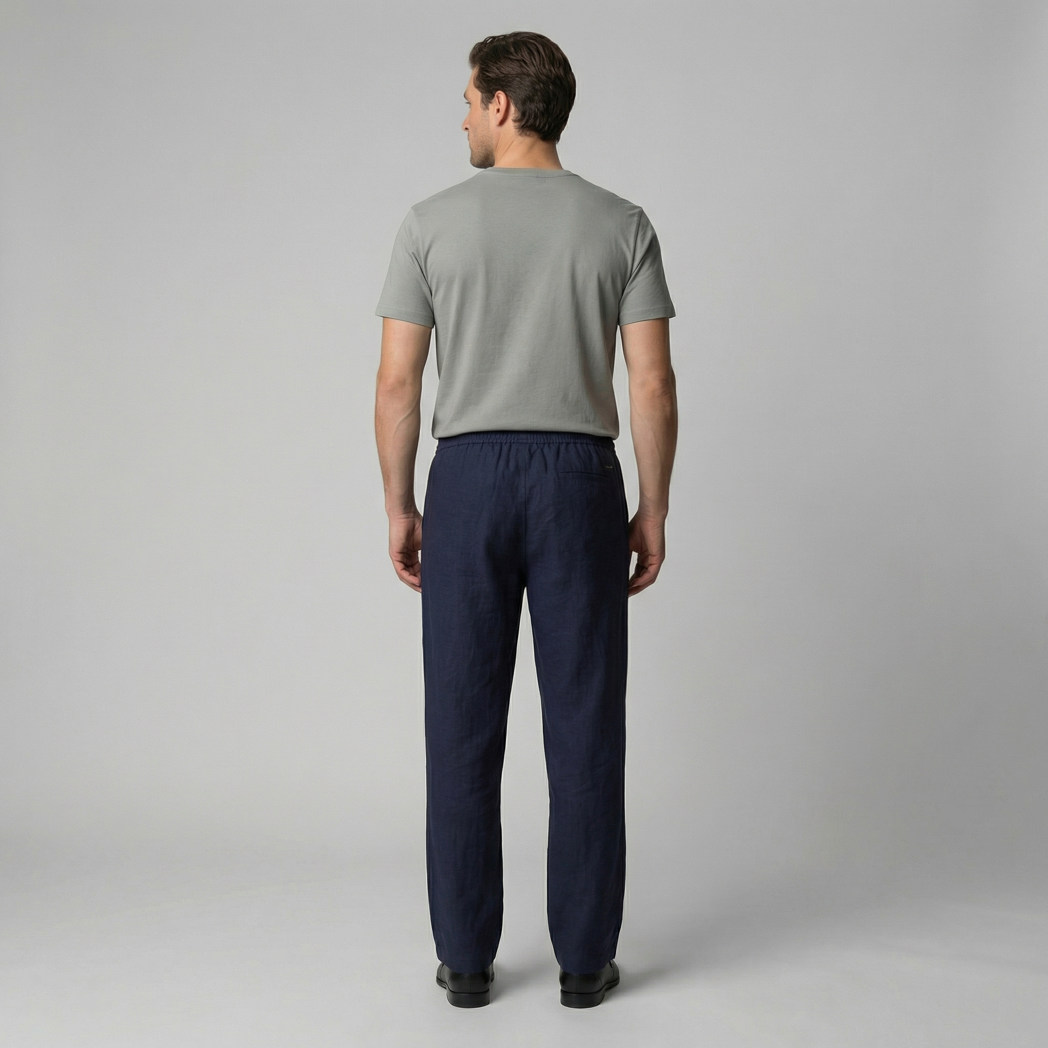Herren Leinen Slim Fit Hose