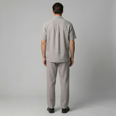 Herren Leinen Slim Fit Hose