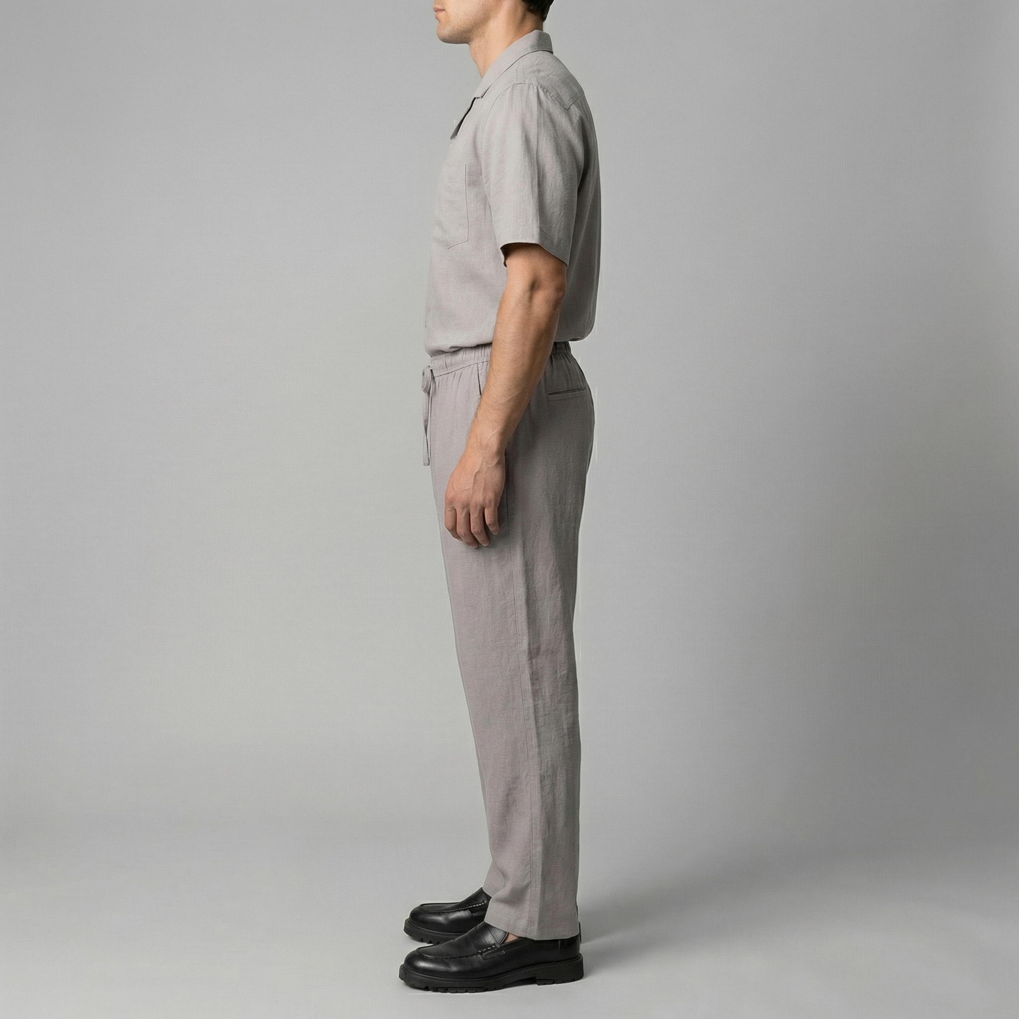 Herren Leinen Slim Fit Hose