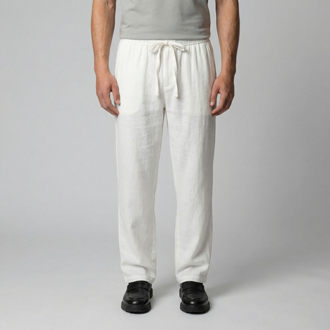 Herren Leinen Slim Fit Hose
