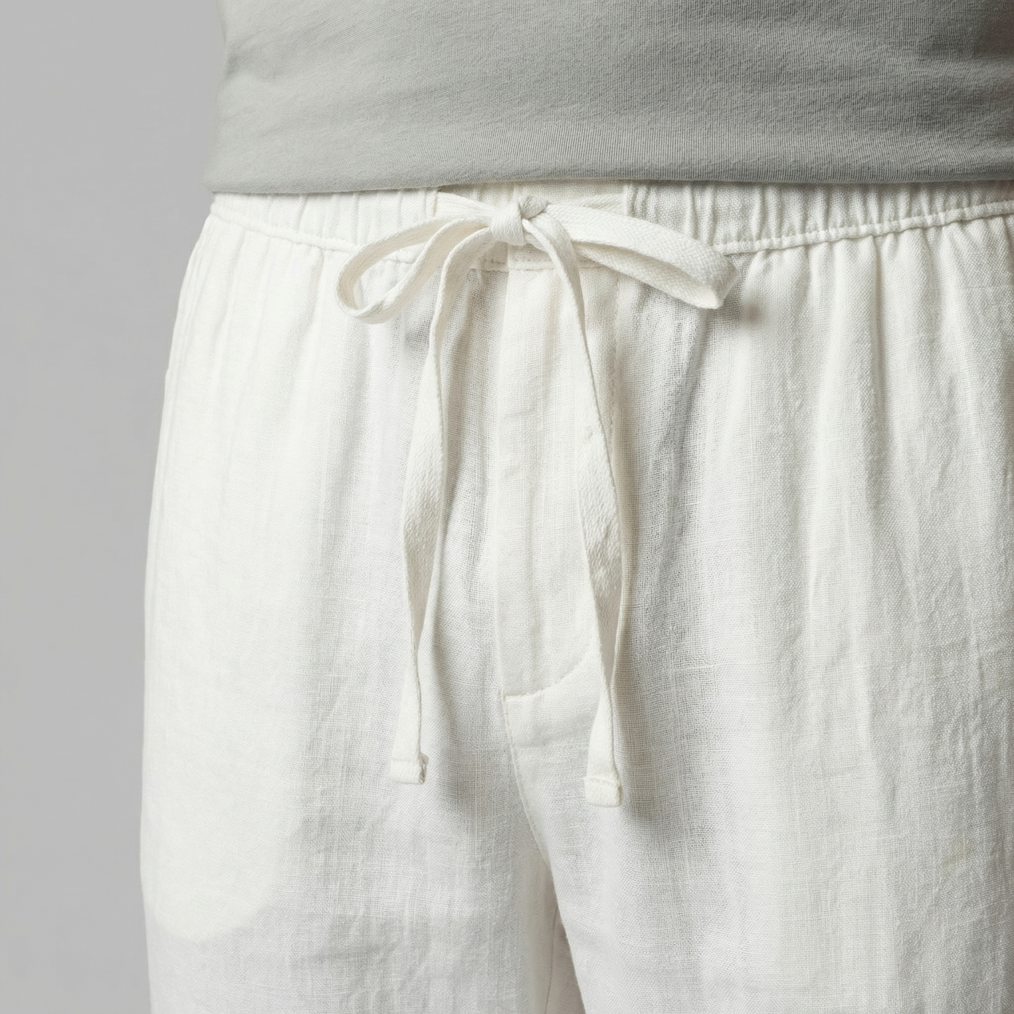 Herren Leinen Slim Fit Hose
