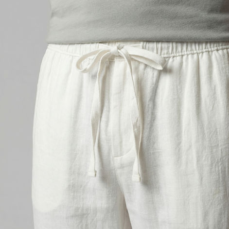 Herren Leinen Slim Fit Hose