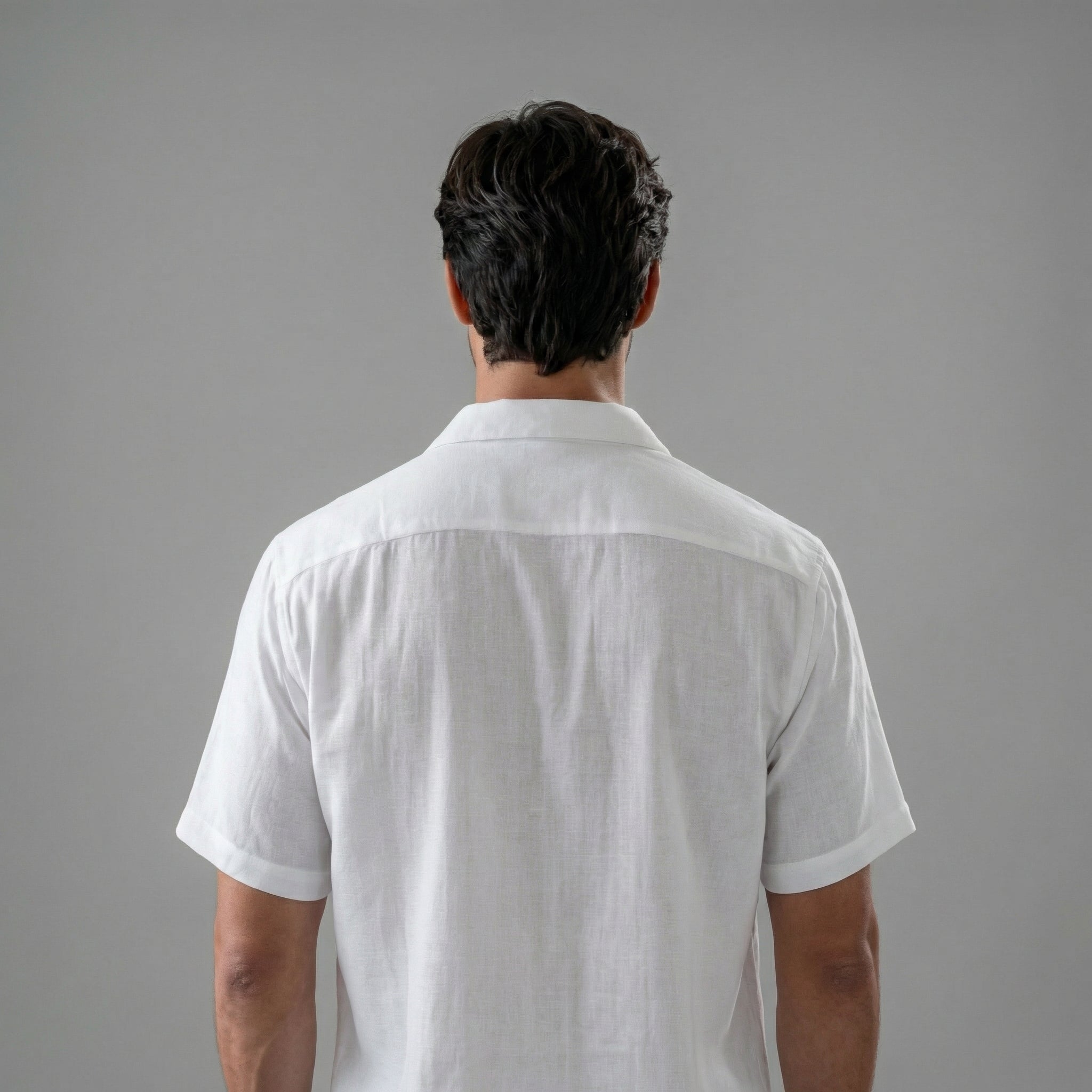 Herren Leinen Sommer-Set Mit Kurzärmeln