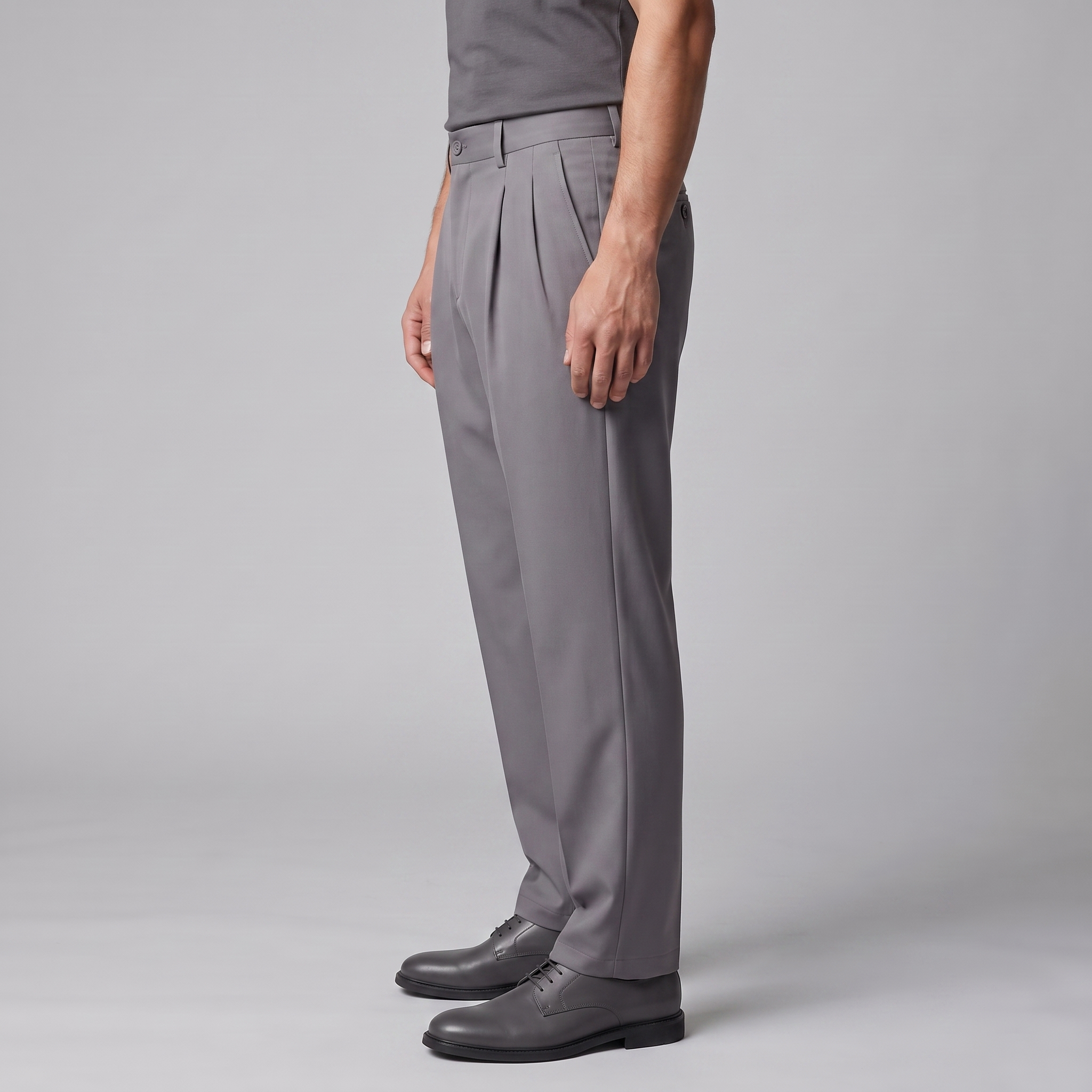 Herren Leinenhose mit Bundfalten