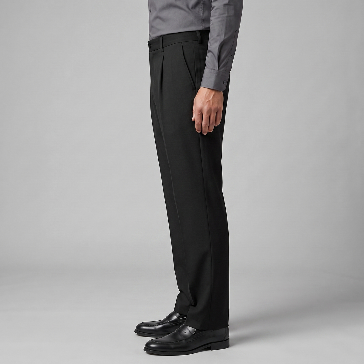 Herren Leinenhose mit Bundfalten