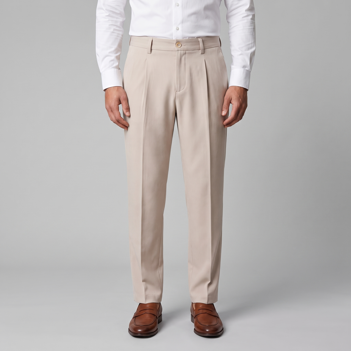 Herren Leinenhose mit Bundfalten