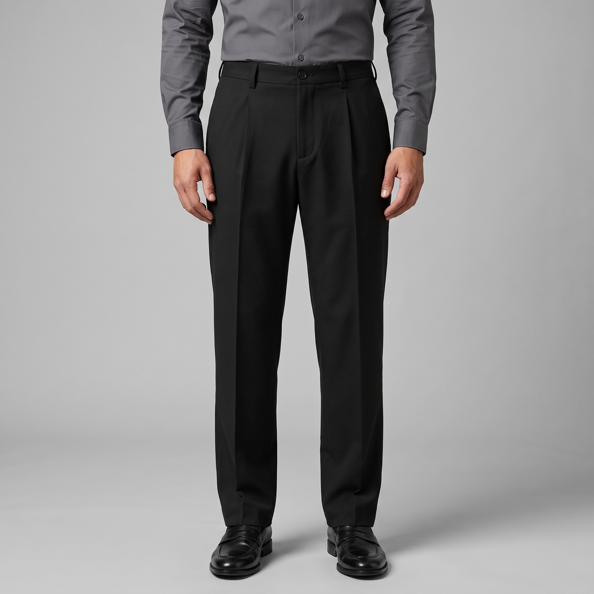 Herren Leinenhose mit Bundfalten