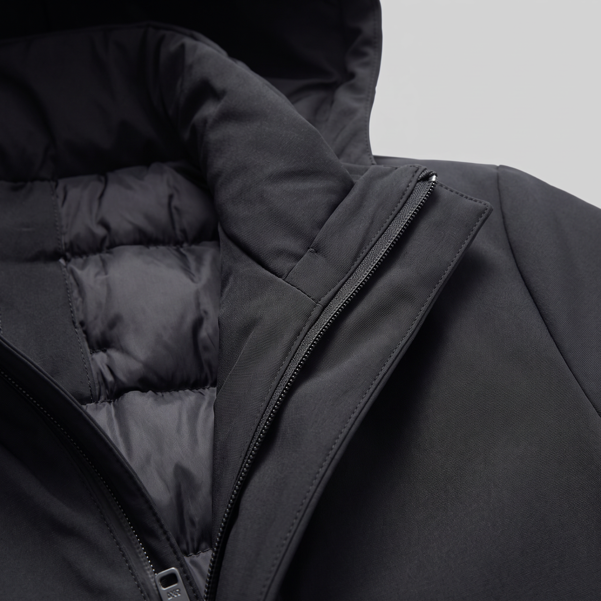 Herren Longline-Jacke mit Kapuze und Steppung