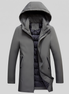 Herren Longline-Jacke mit Kapuze und Steppung