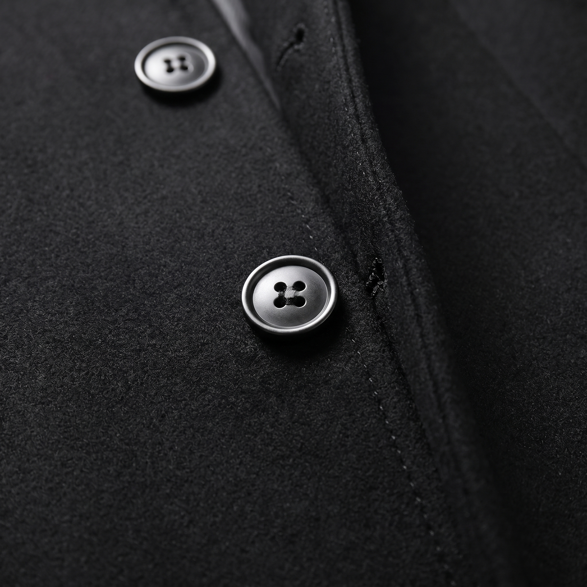 Herren Longline-Mantel mit Stehkragen