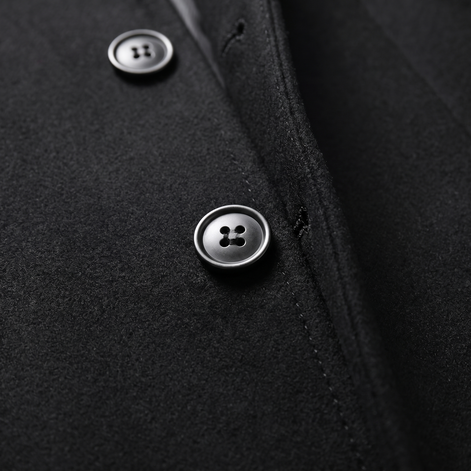 Herren Longline-Mantel mit Stehkragen