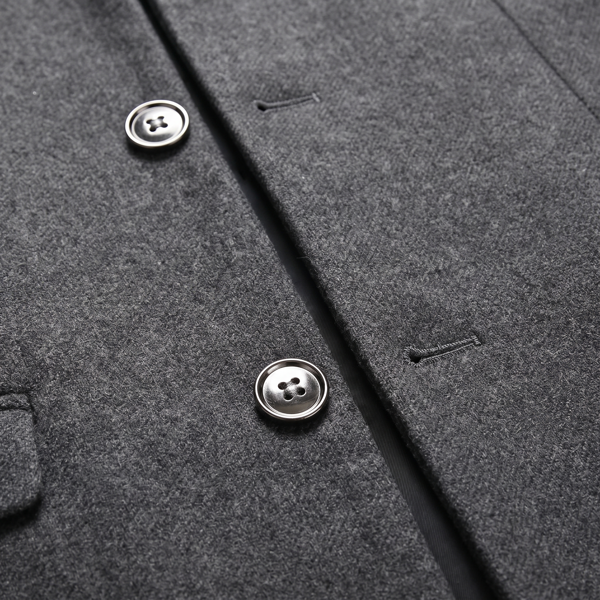 Herren Longline-Mantel mit Stehkragen