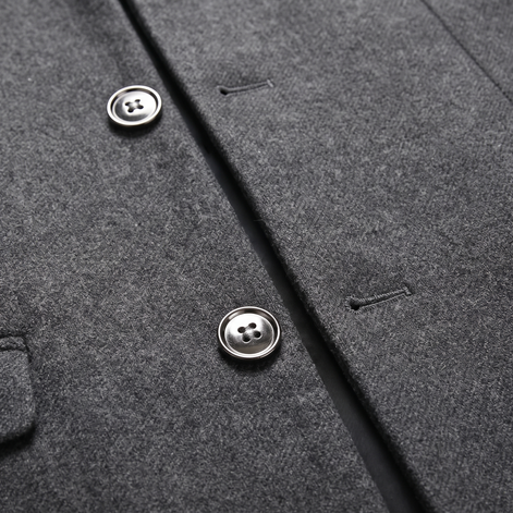 Herren Longline-Mantel mit Stehkragen