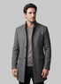Herren Longline-Mantel mit Stehkragen