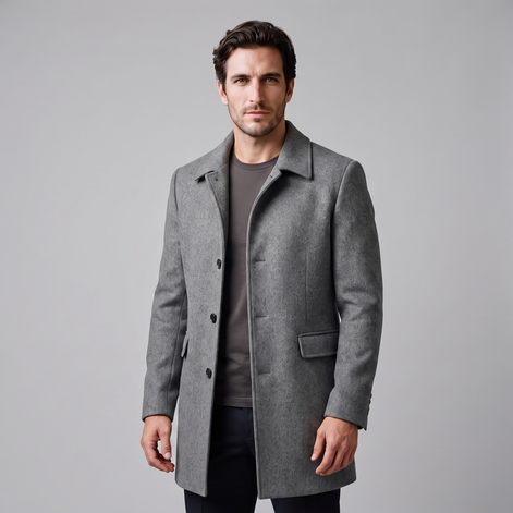 Herren Mantel mit gestepptem Innenfutter