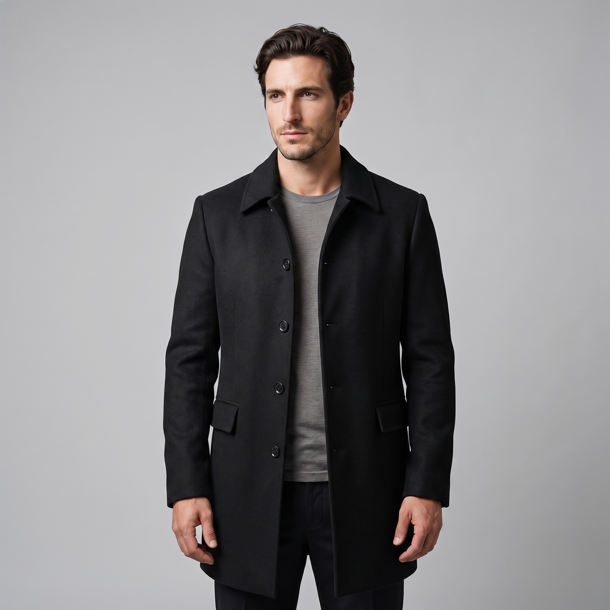 Herren Mantel mit gestepptem Innenfutter