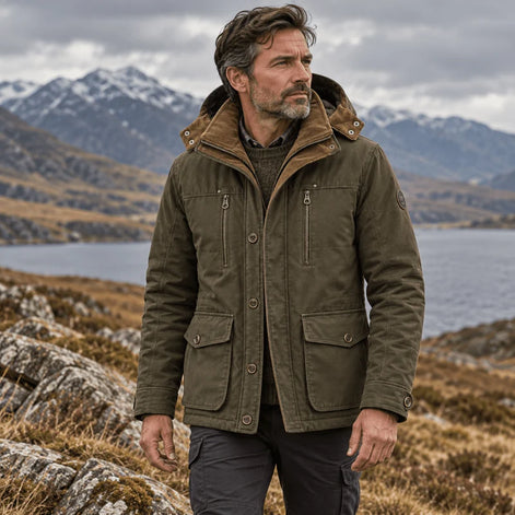 Herren Outdoor Jacke mit Isolierung und Kapuze