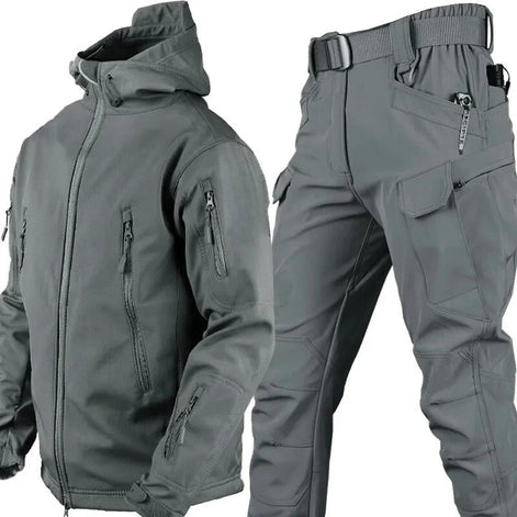 Herren Outdoor-Set mit Wasserabweisender Jacke und Fleecefutter