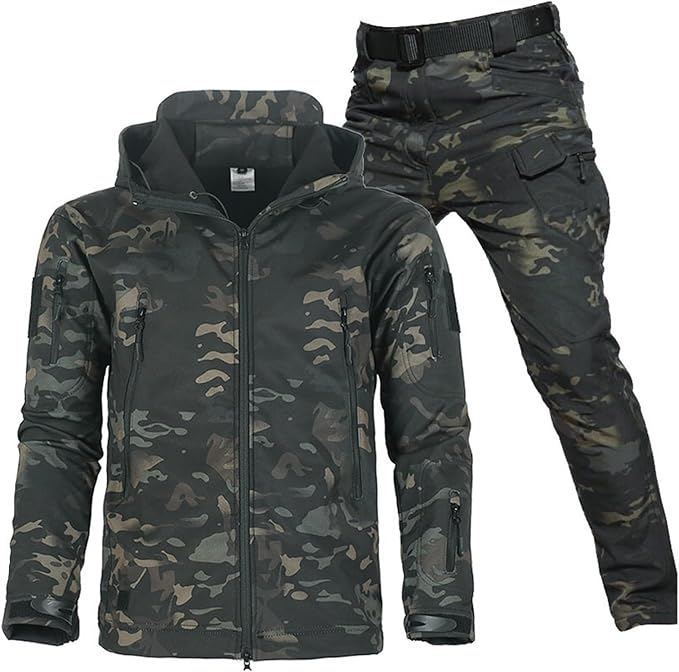 Herren Outdoor-Set mit Wasserabweisender Jacke und Fleecefutter