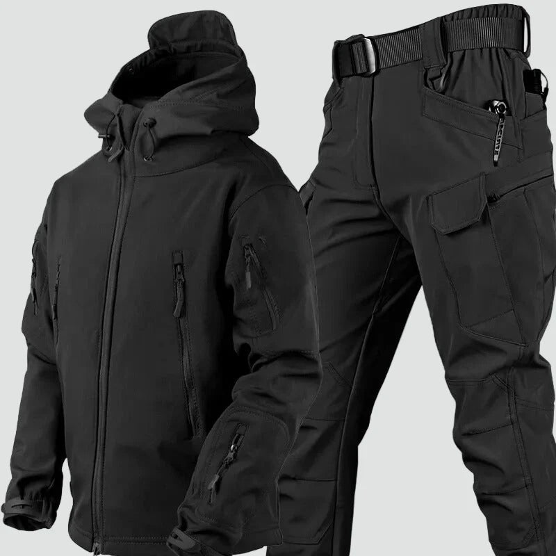 Herren Outdoor-Set mit Wasserabweisender Jacke und Fleecefutter