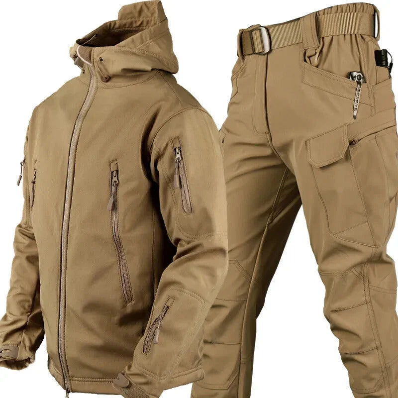 Herren Outdoor-Set mit Wasserabweisender Jacke und Fleecefutter