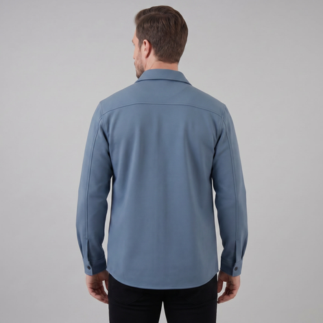 Herren Overshirt Mit Zwei Brusttaschen Slim Fit