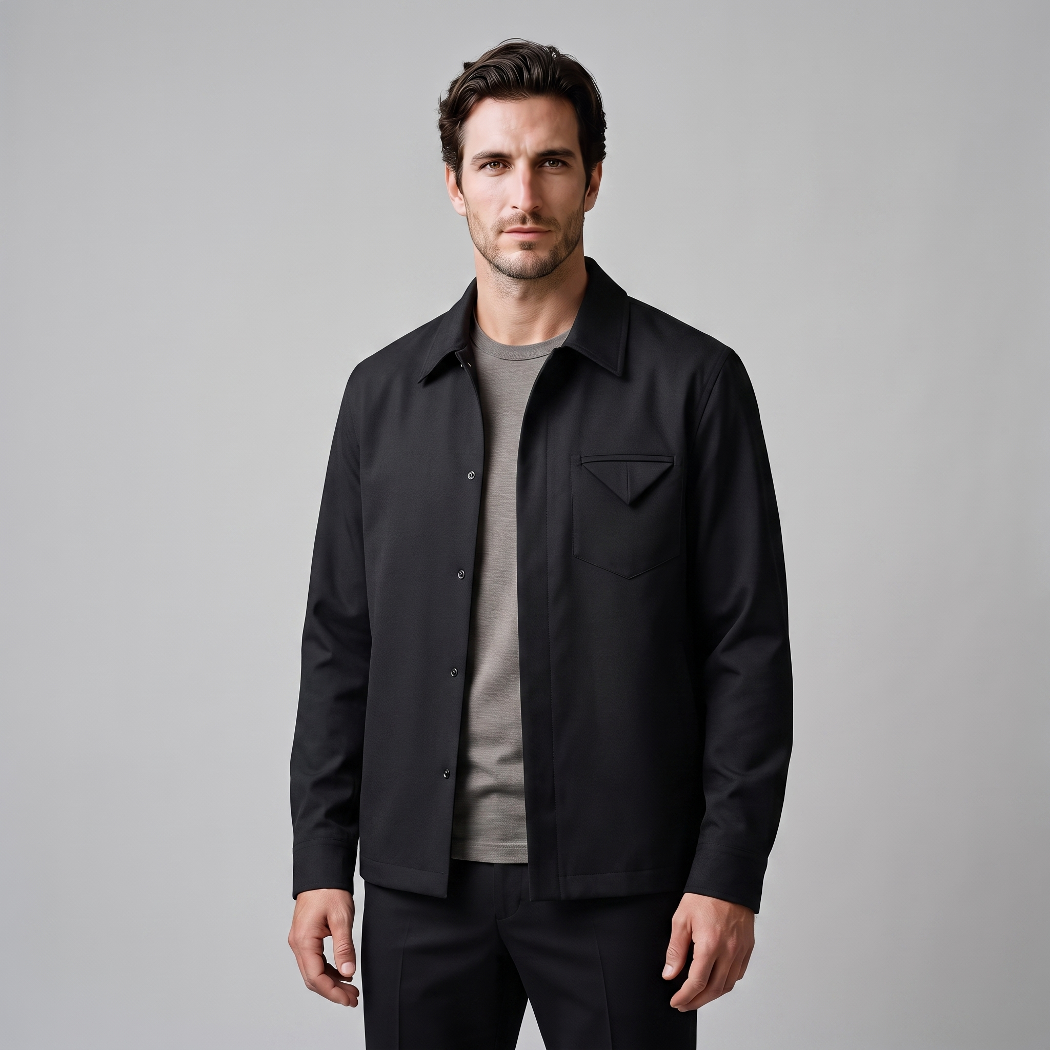 Herren Overshirt mit Brusttasche