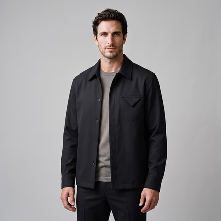 Herren Overshirt mit Brusttasche