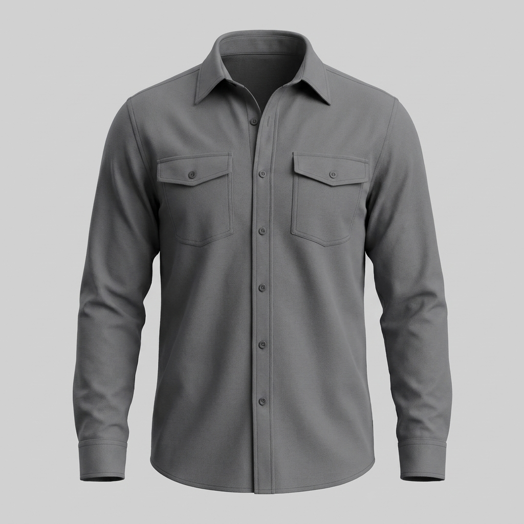 Herren Overshirt mit Flap-Taschen