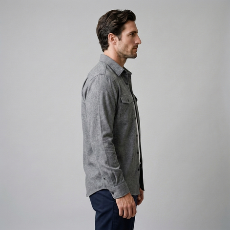 Herren Overshirt mit Flap-Taschen