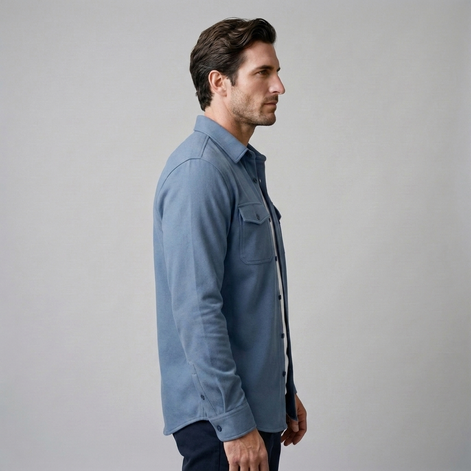 Herren Overshirt mit Flap-Taschen