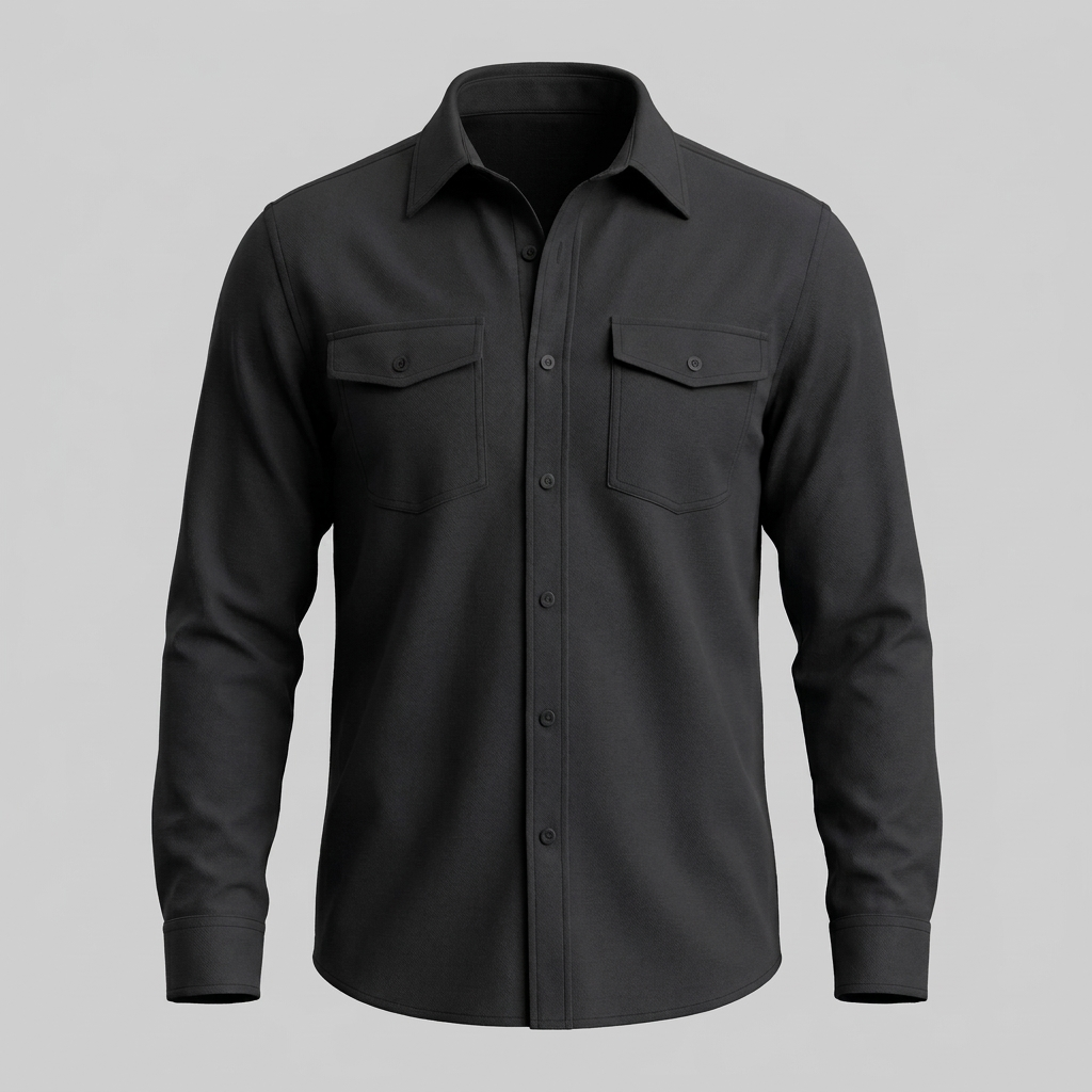 Herren Overshirt mit Flap-Taschen