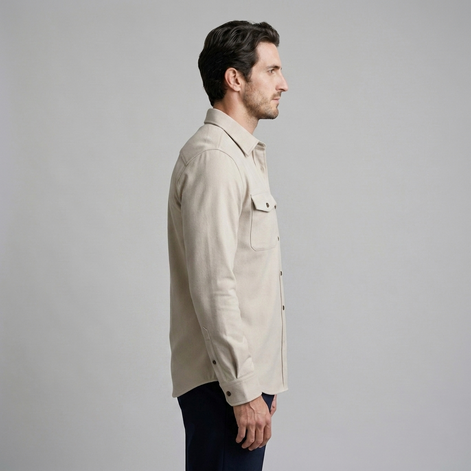 Herren Overshirt mit Flap-Taschen