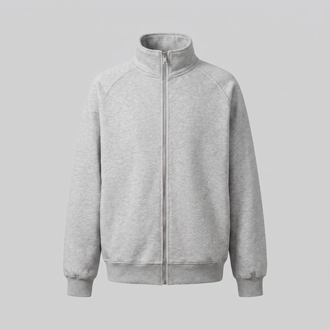 Herren Oversized Trainingsjacke mit durchgehendem Reissverschluss
