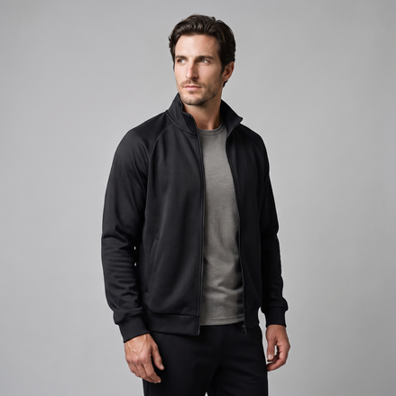 Herren Oversized Trainingsjacke mit durchgehendem Reissverschluss