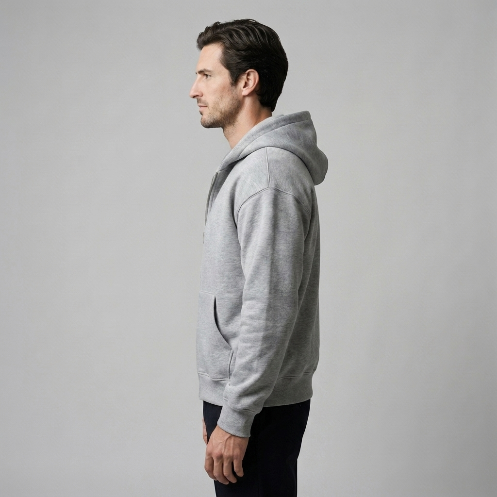 Herren Oversized Zip-Hoodie