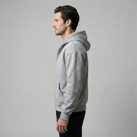 Herren Oversized Zip-Hoodie