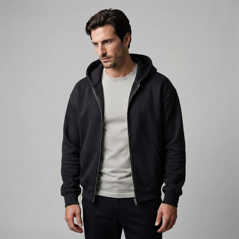 Herren Oversized Zip-Hoodie