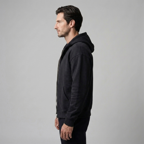 Herren Oversized Zip-Hoodie